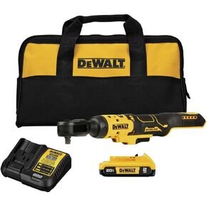DEWALT 20V MAX Ratchet Set, 3/8 inch, 70 lbs of Torque, Battery and Storage Bag Included (DCF513D1)