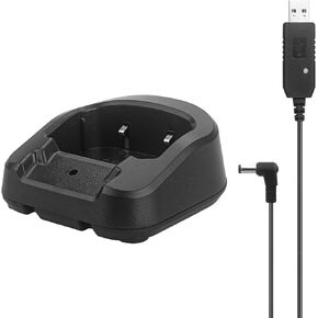 BAOFENG UV-82 Charger Base,Original Desktop Radio Charger with US Adapter for BAOFENG UV-82L UV-8D UV-82HP UV-82hx walkie Talkie Accessories (Base + Charger + USB Charging Cable*1)