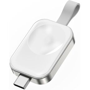 MMOBIEL Wireless Charger Compatible with Apple Watch - Compact USB-C Charger Compatible with Apple iWatch - Magnetic Fast Charger Also Compatible with AirPods - Travel Charger - iWatch Charger