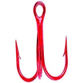 Eagle Claw L934RDGH-10 Lazer Sharp Treble Hooks, 5-Pack, Size-10, Red
