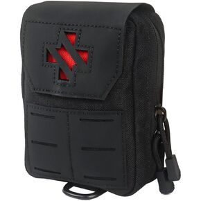Klmnop First Aid Pouch, 1000D Nylon Empty Tactical Medical Pouch, Small Medical Bag for Outdoor Activities