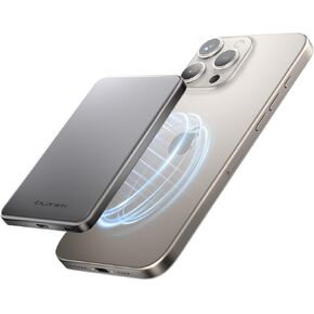 0.3" SlimMag Power Bank 5000mAh, Wireless Portable Charger Fast Charging with USB-C Cable, [Perfect for Travel] Magnetic Battery Pack for iPhone 16 Pro Max/16 Pro/16/15/14/13/12