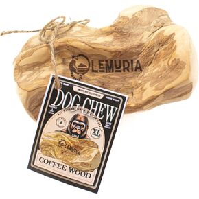 lemuria Gorilla Chew Coffee Wood Dog Stick Toy, Natural Durable Real Wooden Bone Sticks for Dogs, Safe Dental Cleaning Chews for Teething Puppy, Stress Relief Toys (Large)