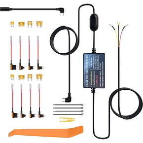 Dash Cam Hardwire Kit,Acc Hardwire Kit for Dash Camera Type C 3-Lead with 8 Circuit Fuses Hard Wire Kit,12V-30V to 5V USB C Hard Wire for Car Dashcam, GPS, Radar Detectors,with Low Voltage Protection