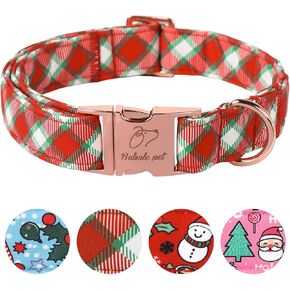 Halloween Dog Collar for Medium Dogs - Design Cute Fall Festival Collars Adjustable Ghost Pumpkin Pet Metal Buckle Collar for Puppy Girl Boy Female Dogs M