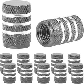 SenseYo 10 Pcs Corrosion Resistant Metal Car Tire Valve Stem Caps Covers Universal for Car SUVs Truck Motorcycle Bike (Black) in Saudi Arabia