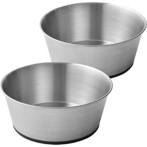 Stainless Steel Dog Bowls for Large Dogs, Non Slip Dog Metal Bowls, 2 Pack Food and Water Pet Bowls Heavy Duty Dishwasher Safe