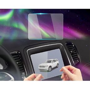 Tempered Glass Screen Protector Foil Compatible with 2024 2023-2014 Dodge Durango 8.4 Inch Infotainment Navigation Touchscreen Cover Accessories Protective Film 9H Anti-Fingerprint HD Clear
