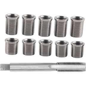 Camrusic Spark Plug Thread Repair kit, M10x1.0 Bolt, M12x1.0 Tap Stainless Steel Repair kit for Automotive Engine