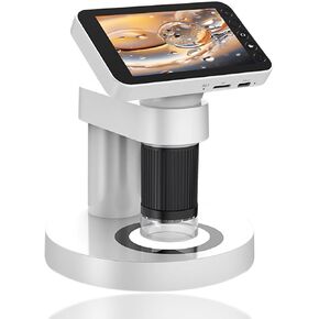 Digital Microscope, 1000X FHD 12M Microscope Camera with 3.97 Inch Color Screen, Support Video Recording, for Biology Educational Scientific Research