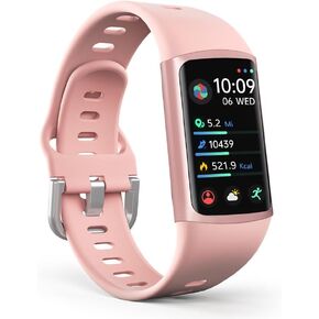 FITVII FINO 2 Slim Fitness Tracker, Smart Watch with Blood Pressure, Blood Oxygen, 24/7 Heart Rate & Sleep Monitor, IP68 Waterproof Health Activity Trackers with Calories Step Counter for Women Men