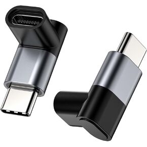 Accessonico الزاوية اليمنى USB C 90 درجة، 2 حزمة USB C 90 درجة محول USB C محول الزاوية اليمنى، الزاوية اليمنى USB C محول الزاوية USB-C نوع C USBC إلى USBC USB C الكوع in Kuwait