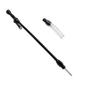 Compatible with Ford Oil Dipstick Tube Kit Flexible Oil Pan Screw-in SB 289 302 351 BB 429 460 5/8"-18 Thread Pitch (Silver)