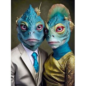 Cross & Glory's 'Meet The Aliens: Nymira and Dantar' - 1000 Piece Cosmic Love Story Puzzle - Eco-Friendly, Brain-Teasing Adventure - Best Jigsaw Puzzles for Adults