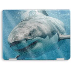 MightySkins Glossy Glitter Skin Compatible with HP Spectre x360 14" (2022) Full Wrap Kit - Great White Shark | Protective, Durable High-Gloss Glitter Finish | Easy to Apply | Made in The USA