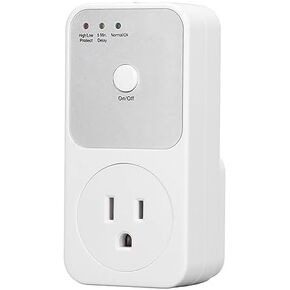 Voltage Protector Relay Socket Multifunctional with Robust PC Material, 120V US Plug, Voltage Range 80V-150V, Time Delay for Refrigerator Home Appliance