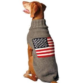 Chilly Dog American Flag Dog Sweater, X-Large