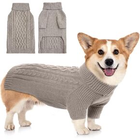 Dog Sweater Dog Sweaters for Medium Dogs Girl Boy Dog Christmas Sweater Warm Dog Turtleneck Pullover Classic Knitwear Puppy Sweater Dog Winter Clothes for Bulldog, Corgi, Chihuahua, Dachshund