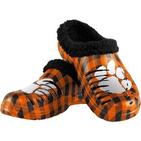 FOCO Michigan Wolverines NCAA Mens Sherpa Lined Buffalo Check Clog - XL