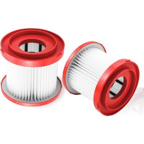 Funmit 49-90-1900 HEPA Wet Dry Vacuum Filter Replacement for Milwaukee Cordless M18 Vacuum 0780-20 0880-20 (2 Pack)