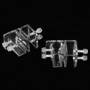 2Pcs Acrylic Transparent, Fish Water Pipe Hose Aquarium Tube Holder Aquarium Fixing Clip Tube Clamp Holder