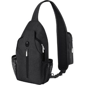 BROADREAM Crossbody Sling Backpack Waterproof Sling Bag for Women Men Anti Theft Crossbody Bags with RFID Blocking Hiking Backpack