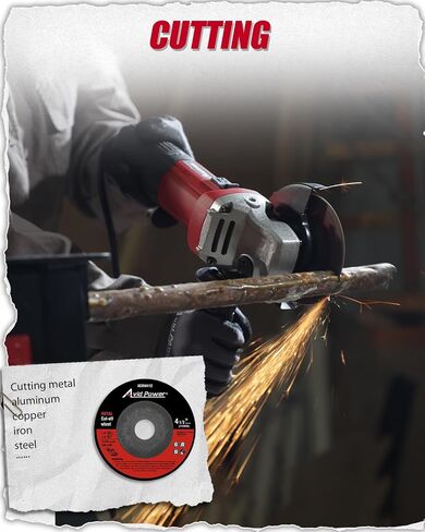 AVID POWER Angle Grinder, 7.5-Amp 4-1/2 inch Electric Grinder Power Tools with Grinding and Cutting Wheels, Flap Disc and Auxiliary Handle for Cutting, Grinding, Polishing and Rust Removal - Red in Saudi Arabia