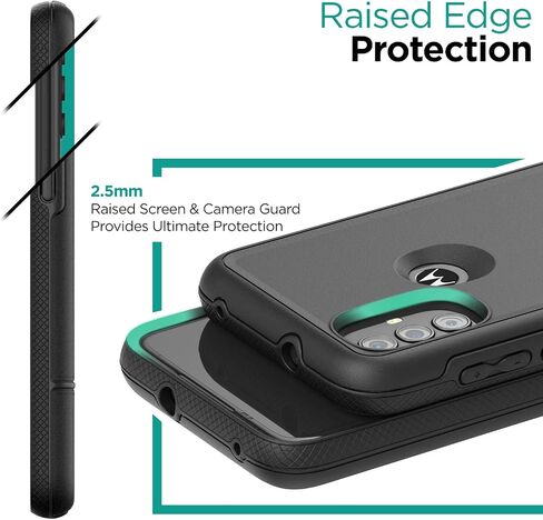 Encased Belt Case for Moto G Power 2022 Case with Holster Clip | Protective Full Body Shockproof Cover, Black (Motorola G-Power 2022) in Saudi Arabia