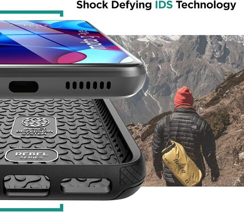 Encased Belt Case for Moto G Power 2022 Case with Holster Clip | Protective Full Body Shockproof Cover, Black (Motorola G-Power 2022) in Saudi Arabia