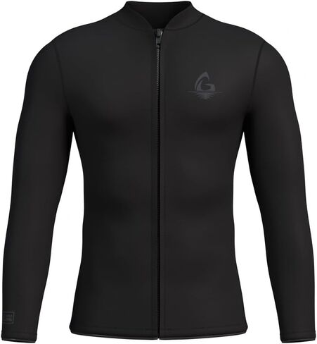 GoldFin Mens Wetsuit Top, 3mm Wetsuits Men Neoprene Jacket Long Sleeve Wet Suits for Water Sports Diving Surfing Kayaking Swimming in Kuwait