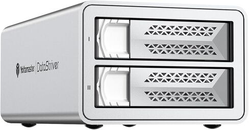 حاوية محرك الأقراص الثابتة Yottamaster VN200RU3 2 Bay RAID، حاوية USB3.0 2 Bay RAID من الألومنيوم DAS لـ 2.5 بوصة و3.5 بوصة SATA HDD/SSD، دعم 44 تيرابايت (2x22 تيرابايت)، RAID 1، JBOD، الوضع العادي (بدون قرص) in Saudi Arabia