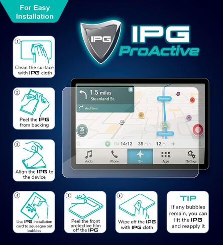 IPG ProActive Made for BMW 8 Series 2018-2023 G14 G15 G16 840i M850i ​​M8 Alpina شاشة ملاحة 10.25 بوصة واقي شاشة صلابة 9H طبقة سيراميك نانو فائقة الاستجابة للسلسلة 8 in Saudi Arabia