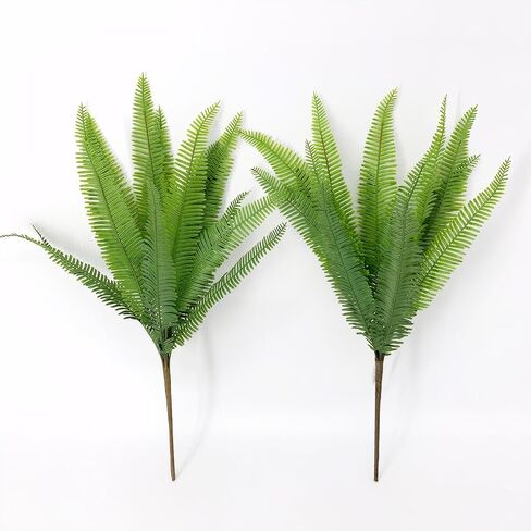 17.5" Artificial Radix Asparagi Fern Bush 2Pcs Faux Asparagus Fern Indoor Plant Greenery Stems Plants for Vase Bouquets Home Office Wedding Greenery Decor. in Saudi Arabia