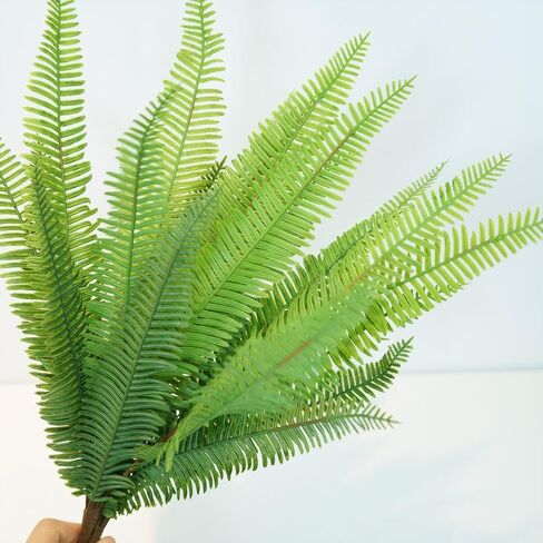 17.5" Artificial Radix Asparagi Fern Bush 2Pcs Faux Asparagus Fern Indoor Plant Greenery Stems Plants for Vase Bouquets Home Office Wedding Greenery Decor. in Saudi Arabia