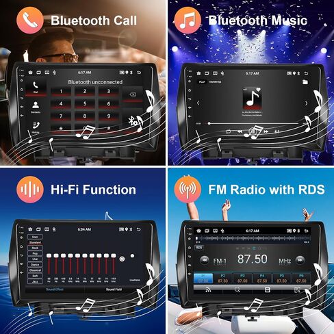 راديو Hodozzy 2G 64G Android لسيارة Ford Escape Kuga 2013-2019 Car Stereo Carplay Wireless Android Auto، شاشة لمس 9 بوصة مع GPS/WiFi/Bluetooth، FM RDS، وصلة مرآة، راديو كاميرا احتياطية لفورد in Saudi Arabia