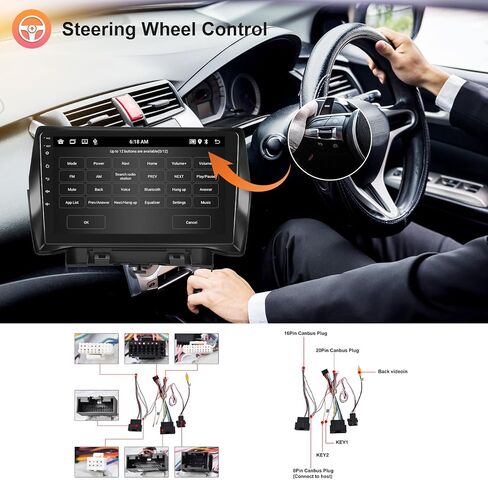 راديو Hodozzy 2G 64G Android لسيارة Ford Escape Kuga 2013-2019 Car Stereo Carplay Wireless Android Auto، شاشة لمس 9 بوصة مع GPS/WiFi/Bluetooth، FM RDS، وصلة مرآة، راديو كاميرا احتياطية لفورد in Saudi Arabia