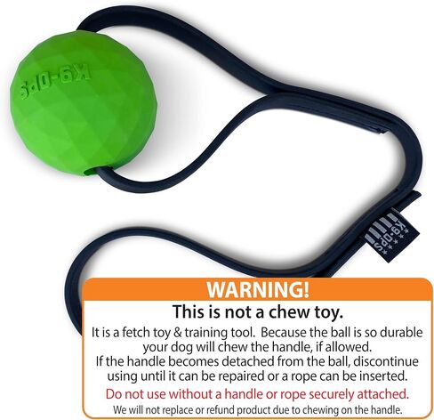Dog Ball Tug with Handle Biotug Fetch Toy - Rubber Reward Toys - Large Dogs Durable Indestructible Aggressive Chewers pitbull dobermann rottweiler shepherd (LG/XL, Tiger Orange) in Saudi Arabia