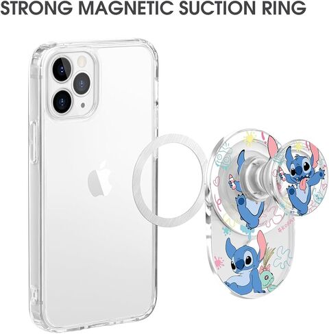 Cute Magnetic Socket, Phone Grip Compatible with MagSafe, Wireless Charging Compatible,ExpandableCollapsible Mobile Phone Grip Stand,Compatible with iPhone 15/14/13/12Mini,Pro,Plus,Max in Saudi Arabia