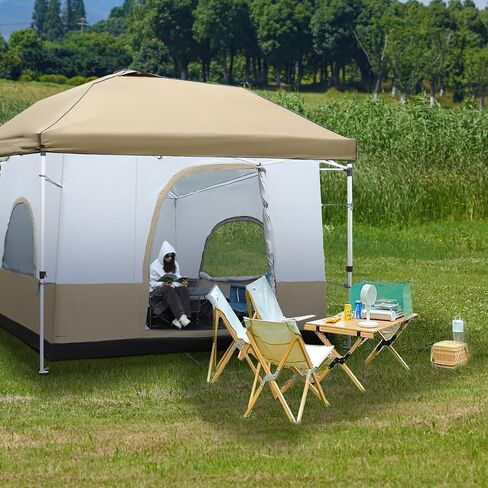 خيمة تخييم مربعة مقاس 10 × 10 بوصة من ريدكامب تحول المظلة المنبثقة، خيمة خارجية بأرضية كاملة (المظلة/المأوى غير متضمن) in Kuwait