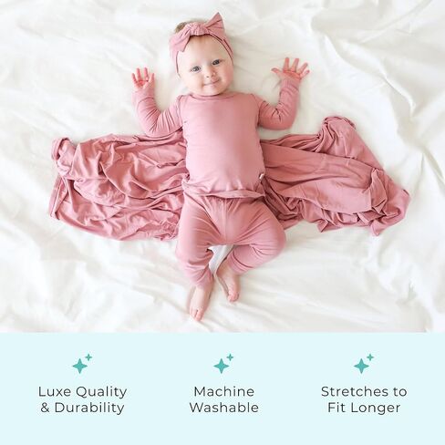 Posh Peanut Vintage Pink Rose - Long Sleeve Basic Pajama - 3-4 years in Kuwait