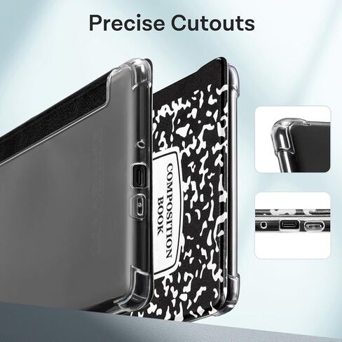 CoBak Case for Kindle Paperwhite (6.8" 11th Generation 2023 Released) & Paperwhite Signature Edition- New PU Leather Cover and Clear Soft Silicone Back Cover with Auto Sleep Wake Feature in Saudi Arabia