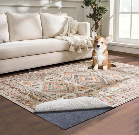 Waterproof Rug Pad, 4x6 ft Area Rug Non-Slip Carpet Pad, Non-Slip Rug Pads for All Floors and Finishes, Felt Pad for Hardwood Floors, Keeps Carpets in Place Soft and Safe in Kuwait