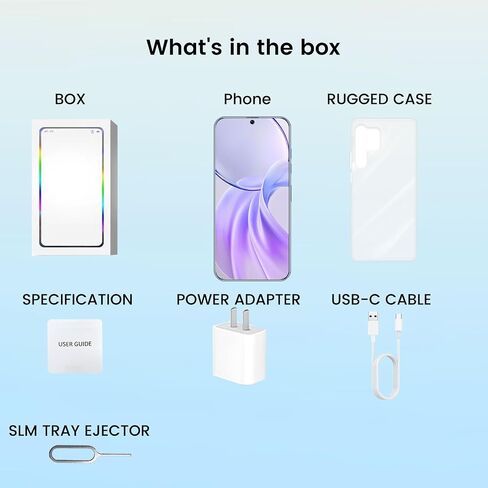 C24 Android Phones,8+256GB Unlocked Cell Phone,Android 14.0 Smartphone,108MP+48MP Camera,6800mAh Battery,7.0 inch HD Display,Dual SIM/Fingerprint Lock/Face ID/5G Phone/GPS-Purple in Saudi Arabia