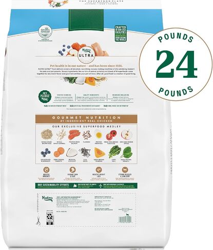 Nutro Ultra Adult Weight Management Dry Dog Food, Chicken, Lamb and Salmon Protein Trio, 24 lb. Bag in Kuwait