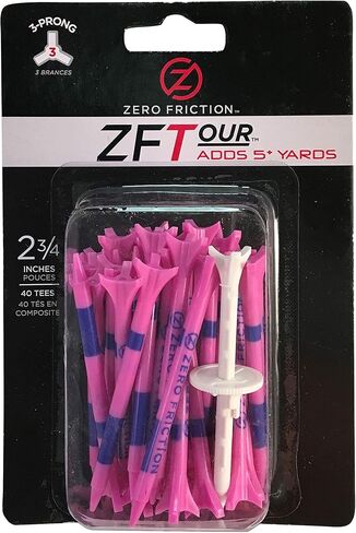 Zero Friction Tour 3-Prong Golf Tees (3-1/4 Inch, Orange, Pack of 30) in Kuwait