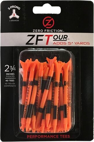 تي شيرتات جولف Zero Friction Tour ذات 3 شُعب (3-1/4 بوصة، برتقالي، عبوة من 30 قطعة) in Kuwait