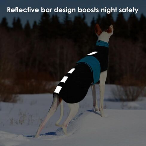 Greyhound Saluki Warm Dog Coat -Red,XXLarge- Waterproof Large Dog Winter Coat with Adjustable Bands,Water Resistant Dog Jacket,Dog Coat with Harness Hole,Dog Winter Jackets with Turtleneck in Saudi Arabia