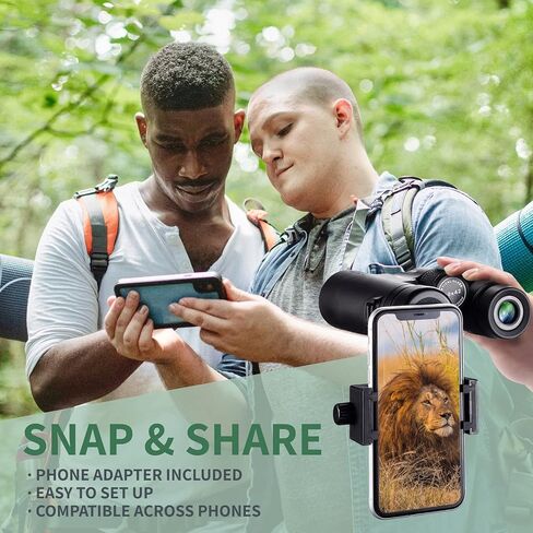 مناظير Gosky 8x42 لمنشور السقف للبالغين، مناظير احترافية عالية الدقة لمشاهدة الطيور والسفر ومشاهدة النجوم والصيد والحفلات الرياضية-BAK4 عدسة Prism FMC - مع حقيبة حمل بحزام ثلاثي القوائم للهاتف in Kuwait