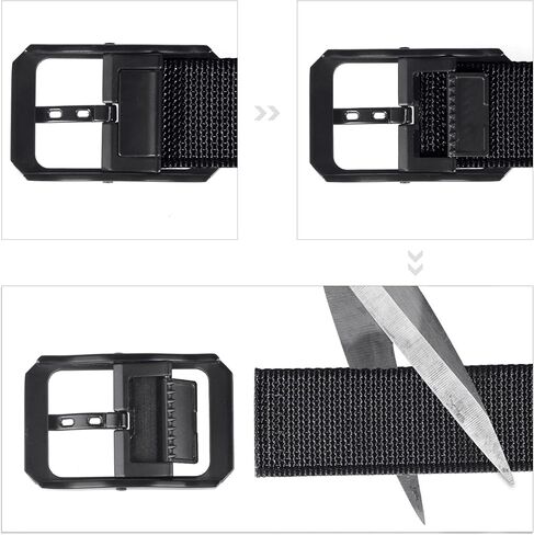 Sportmusies Military Webbing Heavy Duty 1.5" Nylon Men Waist Belt Tactical Golf Hiking Work Dress Belt in Kuwait