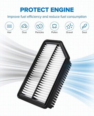 PHILTOP Engine Air Filter CA11053A Replacement for Forte, Tucson, Sportage, Forte5, Forte Koup, Elantra GT in Saudi Arabia